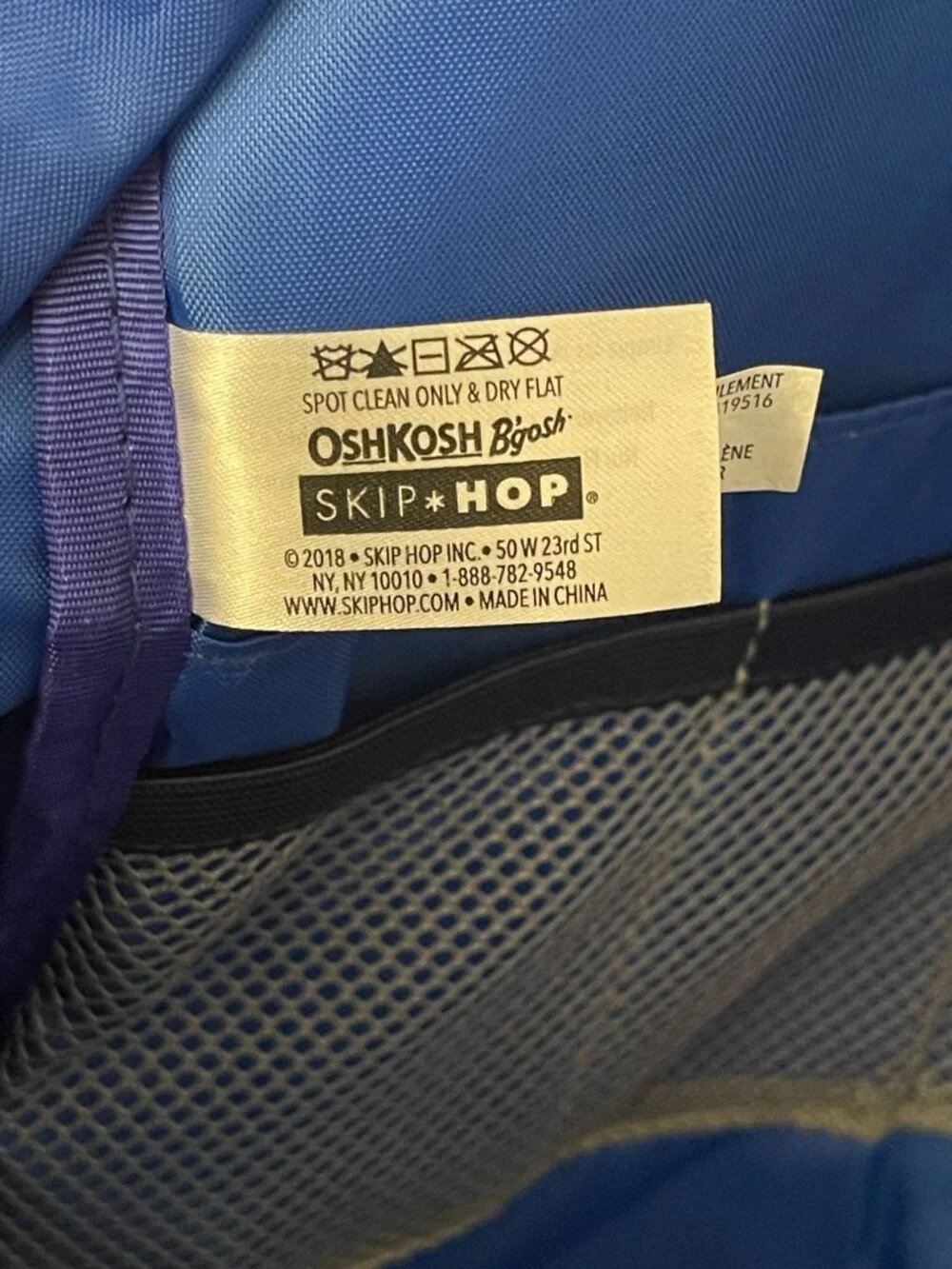 OshKosh B'gosh Children's Shark Backpack School Bag Blue Fin Full Size